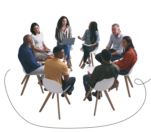 MERIX Financial team members discussing about career opportunities and company culture